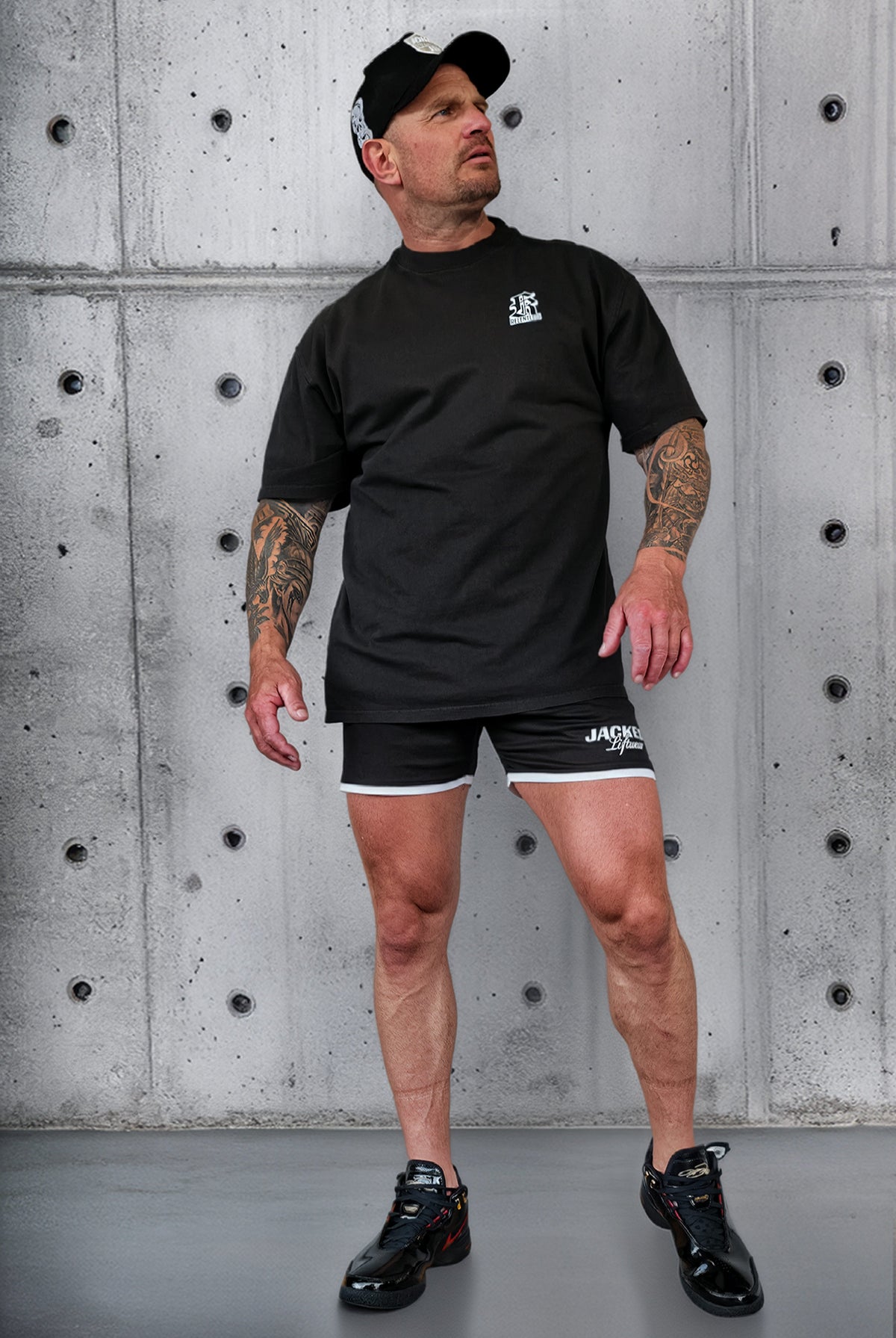 RTLS 4018 The Ark Oversized Tee black colourway, street gym oversized style