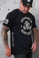 JCKD 3018 Crown Lifter 18 Tee black, bold crown graphic on premium cotton gym tee