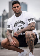 RTLS 3018 Division 18 Oversized Tee white colourway, oversized gymwear from New Zealand