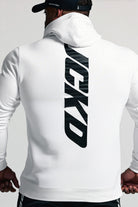 JCKD 6018 Outlift Division Hoodie white, bold Outlift Division graphic on premium fleece gym hoodie