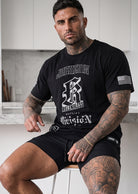 RTLS 4018 OG Relentless Oversized Tee black colourway, premium oversized gymwear