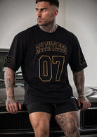 4018 Arnold 07 Oversized Tee black, back, ARNOLD 07 back print